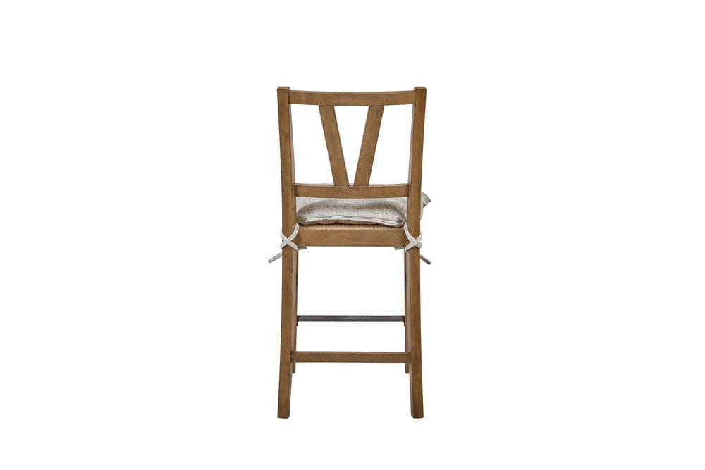 I Home Furnishings - Magnolia Counter Height Slat Back Chair - Almond - 3400-542-A view 2