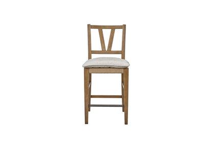 I Home Furnishings - Magnolia Counter Height Slat Back Chair - Almond - 3400-542-A view 3