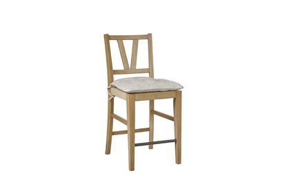 I Home Furnishings - Magnolia Counter Height Slat Back Chair - Cashew - 3400-542-C view 1