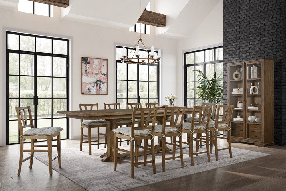 I Home Furnishings - Magnolia Counter Height Trestle Table - Almond - 3400-530-A view 9
