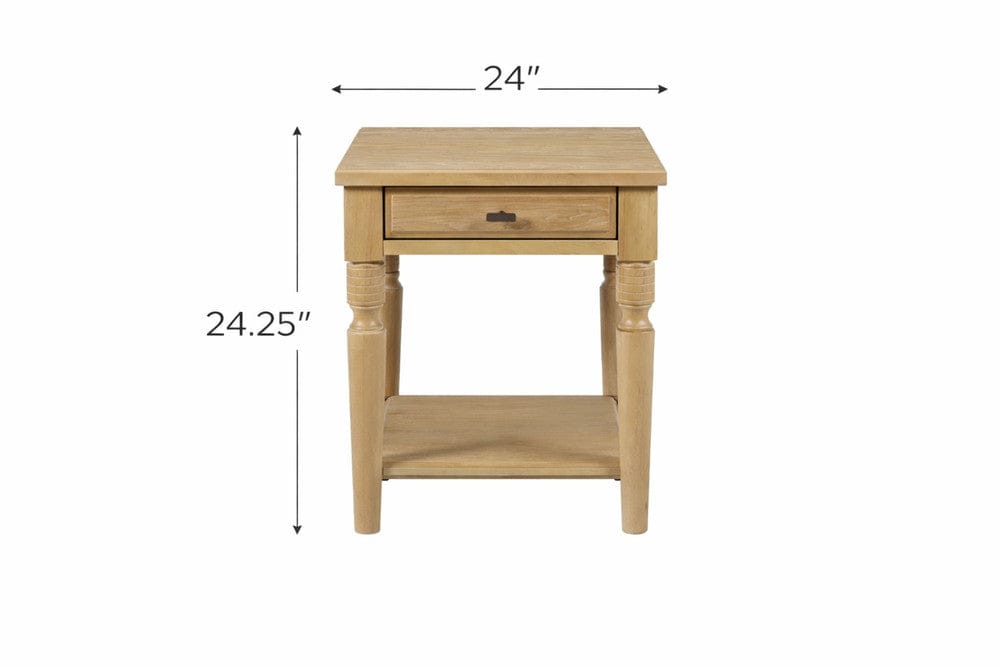 I Home Furnishings - Magnolia End Table - Cashew - 3400-002-C view 4