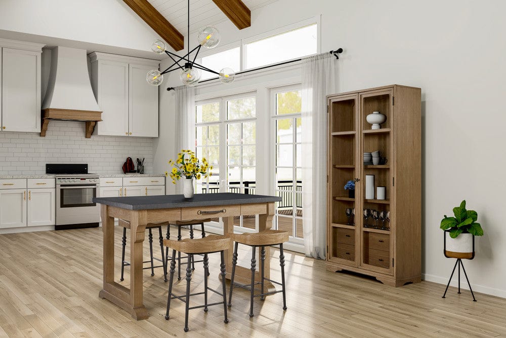 I Home Furnishings - Magnolia Kitchen Island - Cashew - 3400-535-C view 6