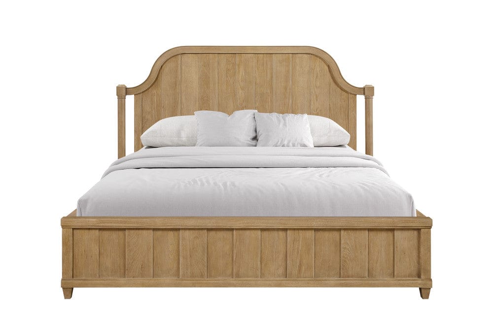 I Home Furnishings - Magnolia Queen Planked Panel Bed - Cashew - 3400-105-C view 3