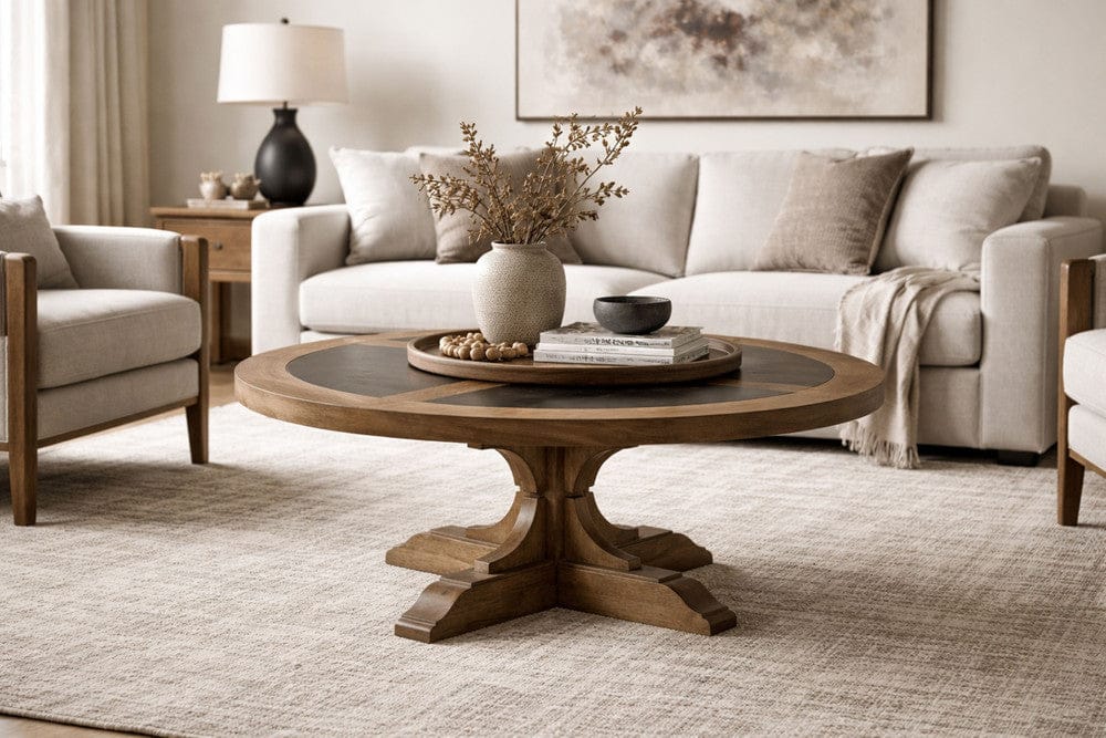 I Home Furnishings - Magnolia Round Cocktail Table - Almond - 3400-010-A view 4