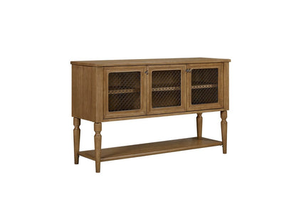 I Home Furnishings - Magnolia Server w/ Mesh Door Front - Almond - 3400-525-A view 1