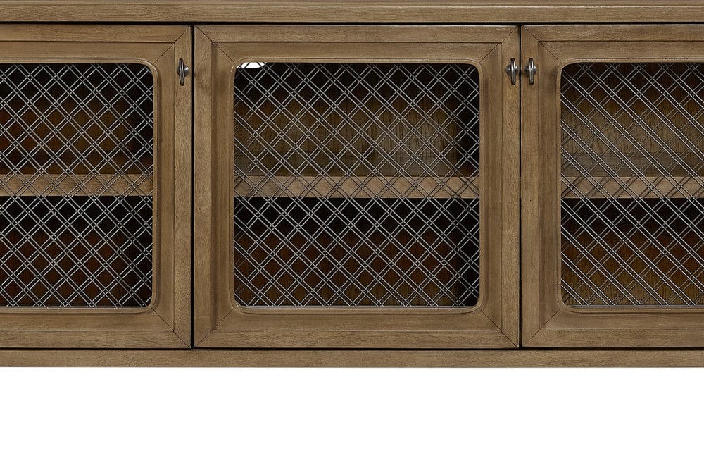 I Home Furnishings - Magnolia Server w/ Mesh Door Front - Almond - 3400-525-A view 2