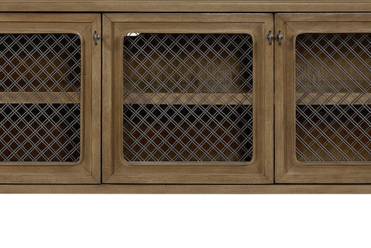 I Home Furnishings - Magnolia Server w/ Mesh Door Front - Almond - 3400-525-A view 2