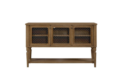 I Home Furnishings - Magnolia Server w/ Mesh Door Front - Almond - 3400-525-A view 3