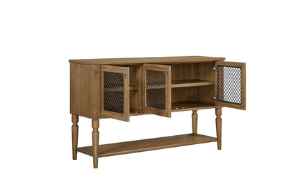 I Home Furnishings - Magnolia Server w/ Mesh Door Front - Almond - 3400-525-A view 4
