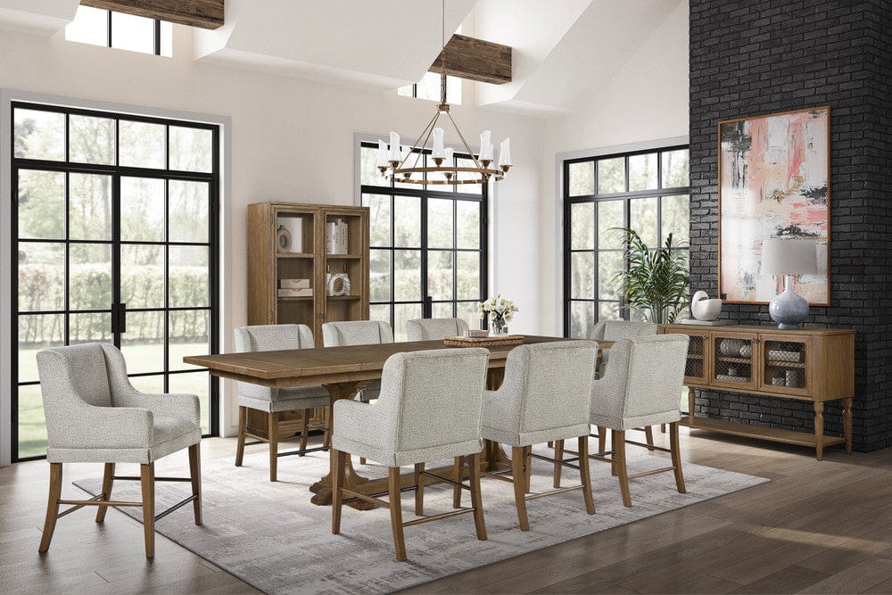 I Home Furnishings - Magnolia Server w/ Mesh Door Front - Almond - 3400-525-A view 5