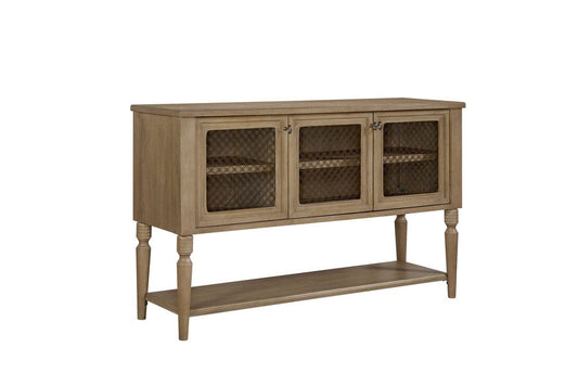 I Home Furnishings - Magnolia Sever w/ Mesh Door Fronts - Cashew - 3400-525-C view 1