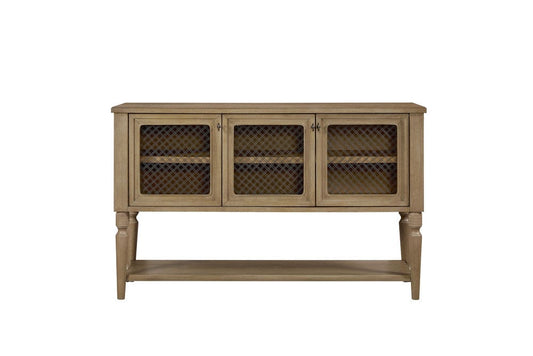 I Home Furnishings - Magnolia Sever w/ Mesh Door Fronts - Cashew - 3400-525-C view 2