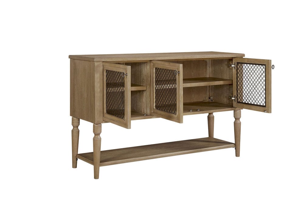 I Home Furnishings - Magnolia Sever w/ Mesh Door Fronts - Cashew - 3400-525-C view 3