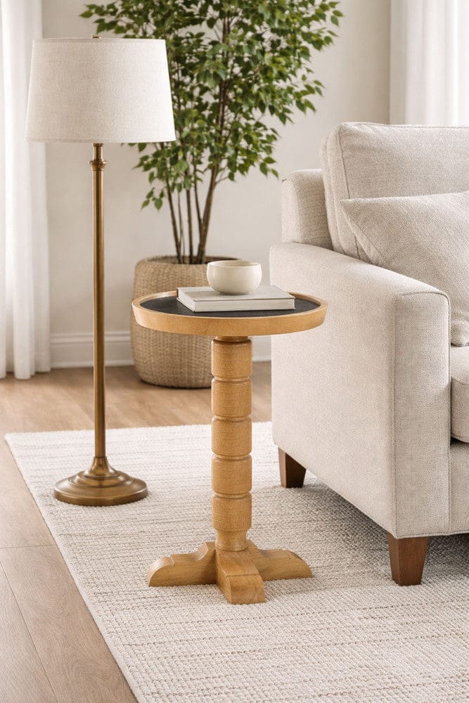 I Home Furnishings - Magnolia Spot Table - Cashew - 3400-013-C view 3