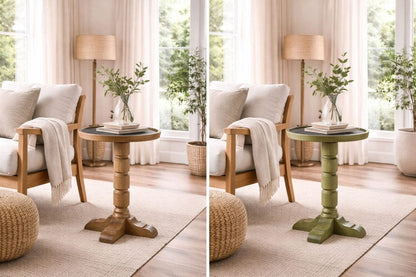 I Home Furnishings - Magnolia Spot Table - Cashew - 3400-013-C view 4