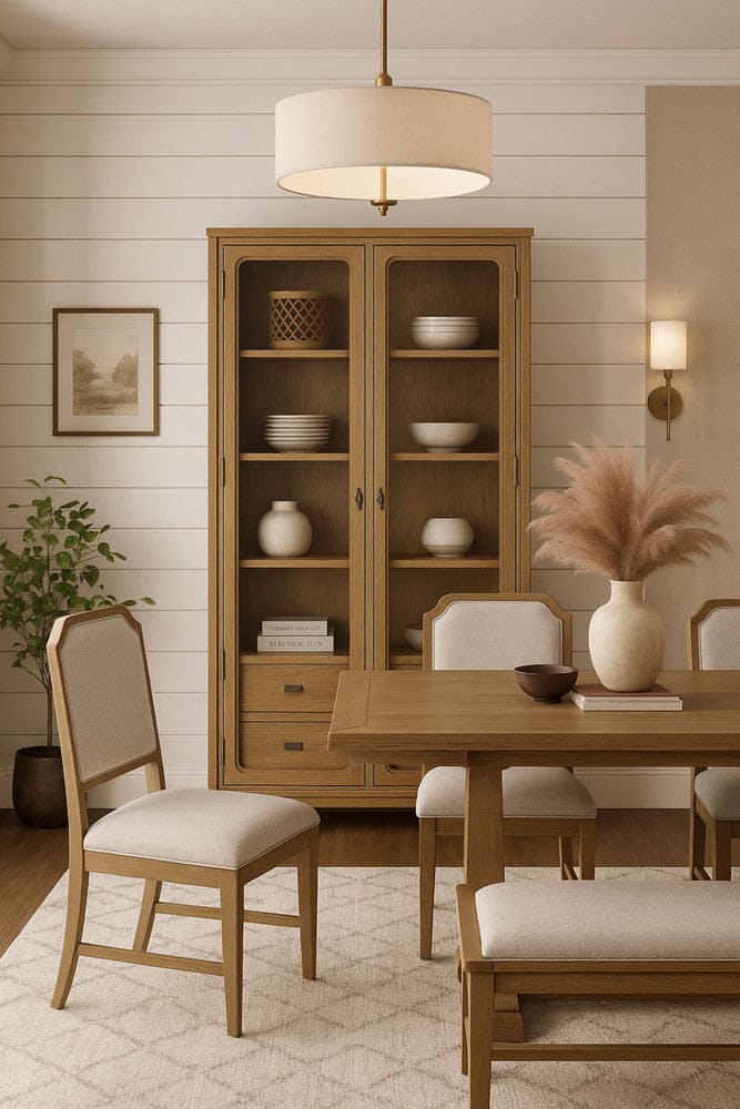 I Home Furnishings - Magnolia Tall Display Cabinet - Cashew - 3400-072-C view 5