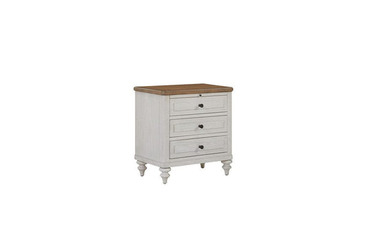 I Home Furnishings - Wilmington 3-Drawer Nightstand - Cement & Sand - 338-120-T view 1