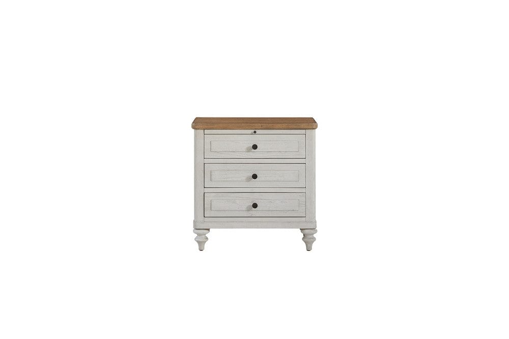 I Home Furnishings - Wilmington 3-Drawer Nightstand - Cement & Sand - 338-120-T view 2