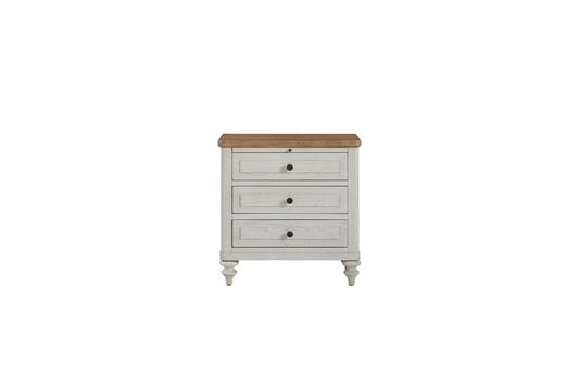 I Home Furnishings - Wilmington 3-Drawer Nightstand - Cement & Sand - 338-120-T view 2