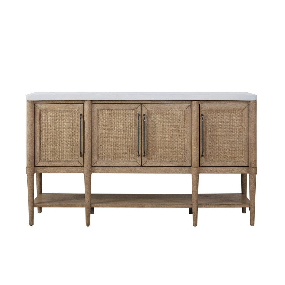I Home Furnishings - Wilmington Cane Door-Cement Top Server - 338-524 view 2