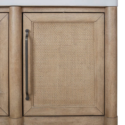 I Home Furnishings - Wilmington Cane Door-Cement Top Server - 338-524 view 3