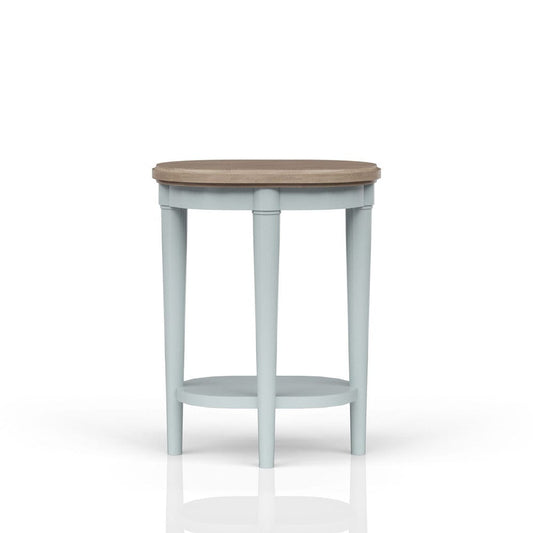 I Home Furnishings - Wilmington Chairside Table Ocean/Sand - 338-003-O view 1