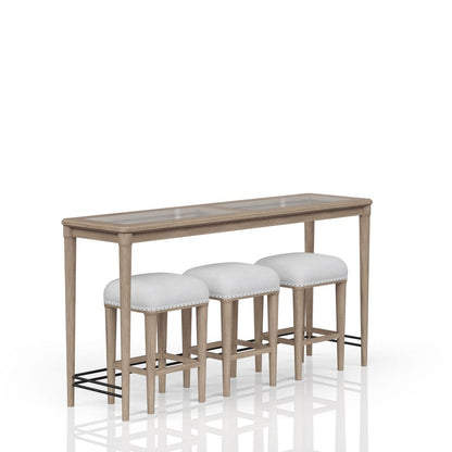 I Home Furnishings - Wilmington Frosted Glass Console Table W/ 3 Stools - 338-533 view 1