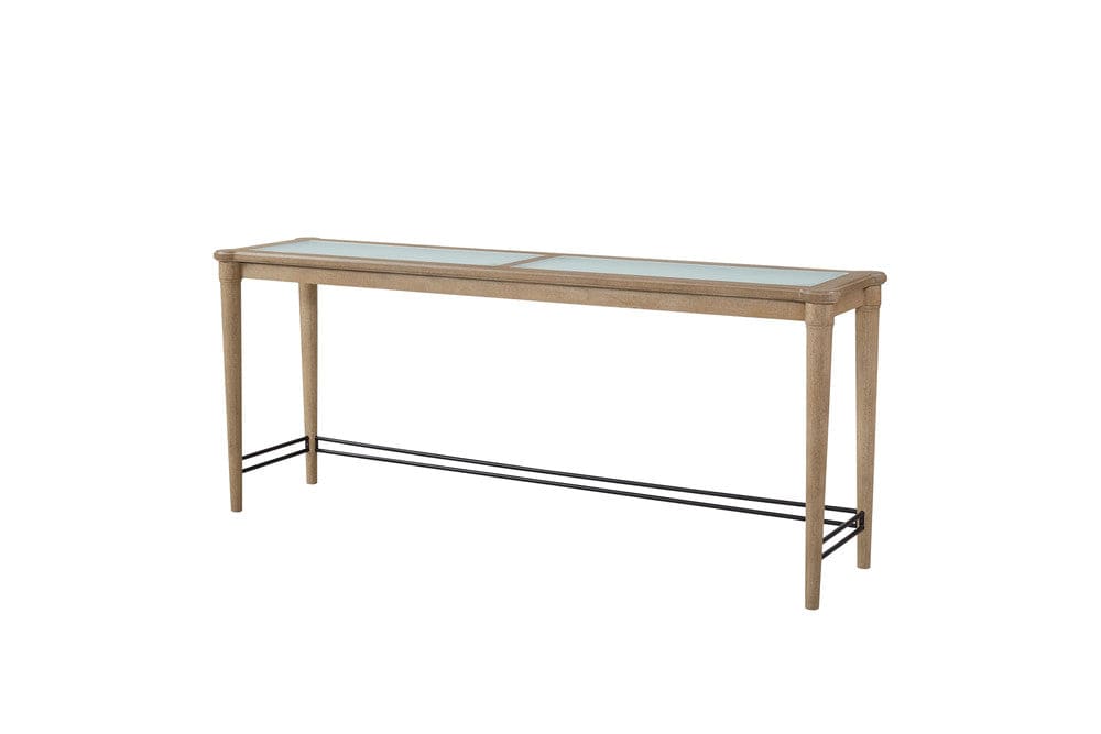 I Home Furnishings - Wilmington Frosted Glass Console Table W/ 3 Stools - 338-533 view 7