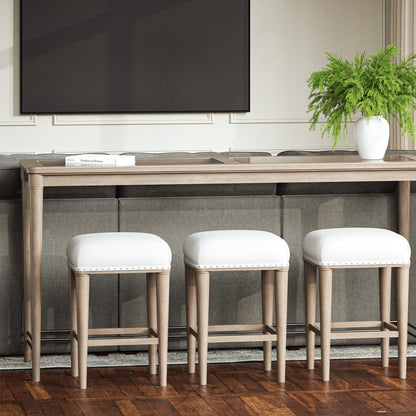 I Home Furnishings - Wilmington Frosted Glass Console Table W/ 3 Stools - 338-533 view 9