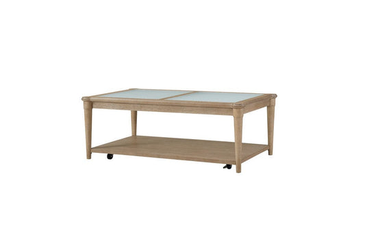 I Home Furnishings - Wilmington Frosted Glass Top Cocktail Table W/ Casters - 338-010 view 1