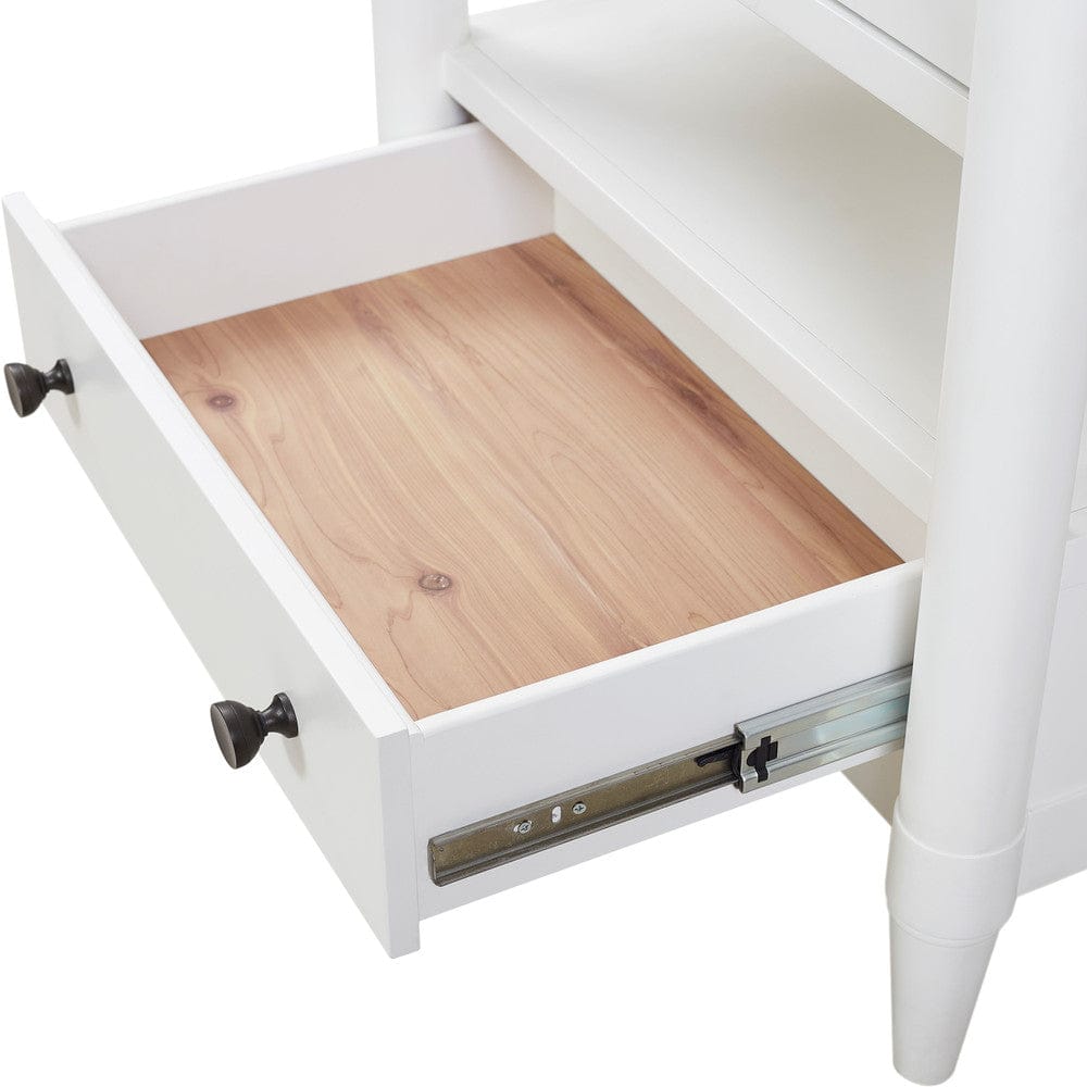 I Home Furnishings - Wilmington Open Nightstand -White - 338-122-W view 5