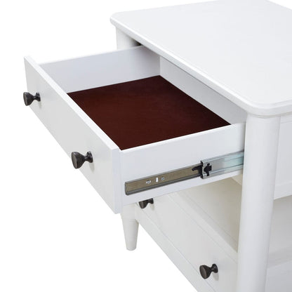 I Home Furnishings - Wilmington Open Nightstand -White - 338-122-W view 6