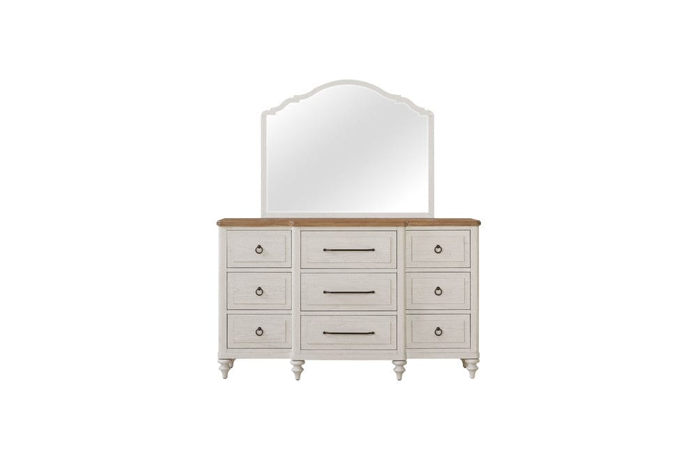 I Home Furnishings - Wilmington Shaped Mirror - Cement - 338-140-T view 4