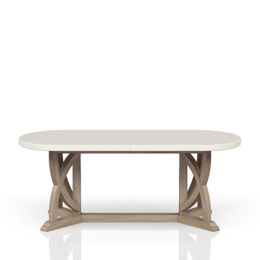 I Home Furnishings - Wilmington Trestle Table - Cement and Sand - 338-500 view 2