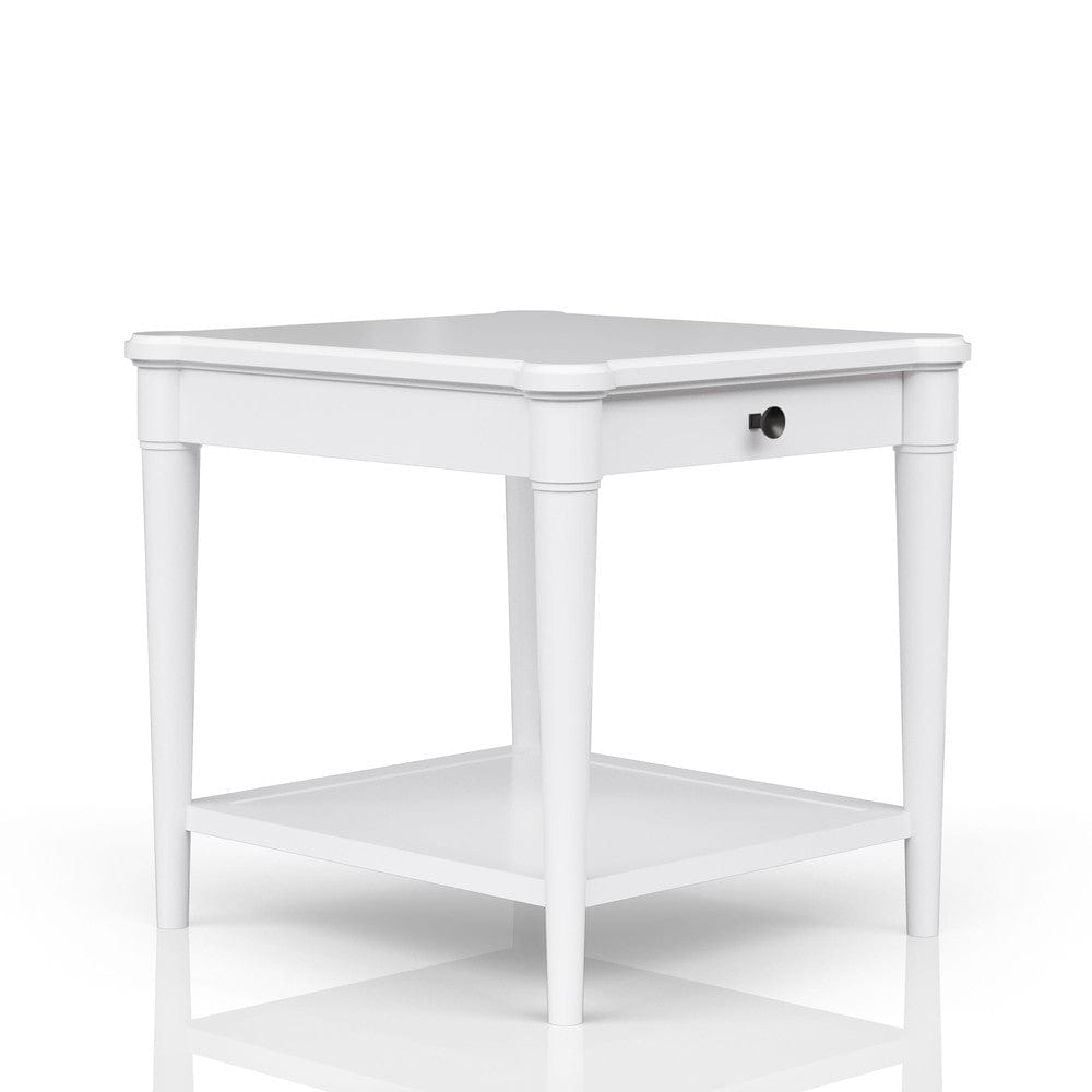 I Home Furnishings - Wilmington Wood End Table-White - 338-002-W view 1
