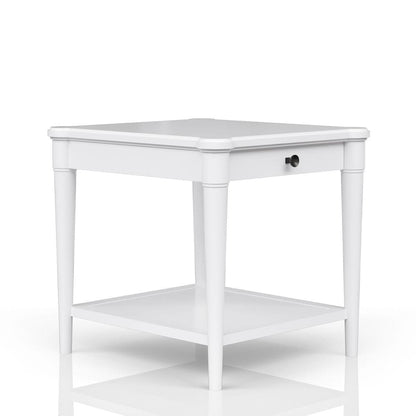 I Home Furnishings - Wilmington Wood End Table-White - 338-002-W view 1