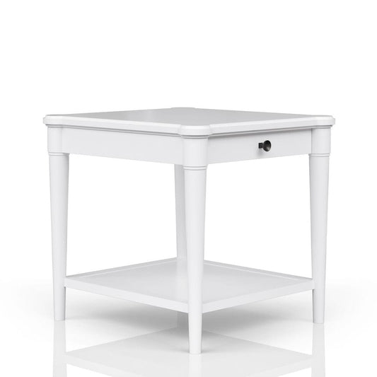 I Home Furnishings - Wilmington Wood End Table-White - 338-002-W view 1