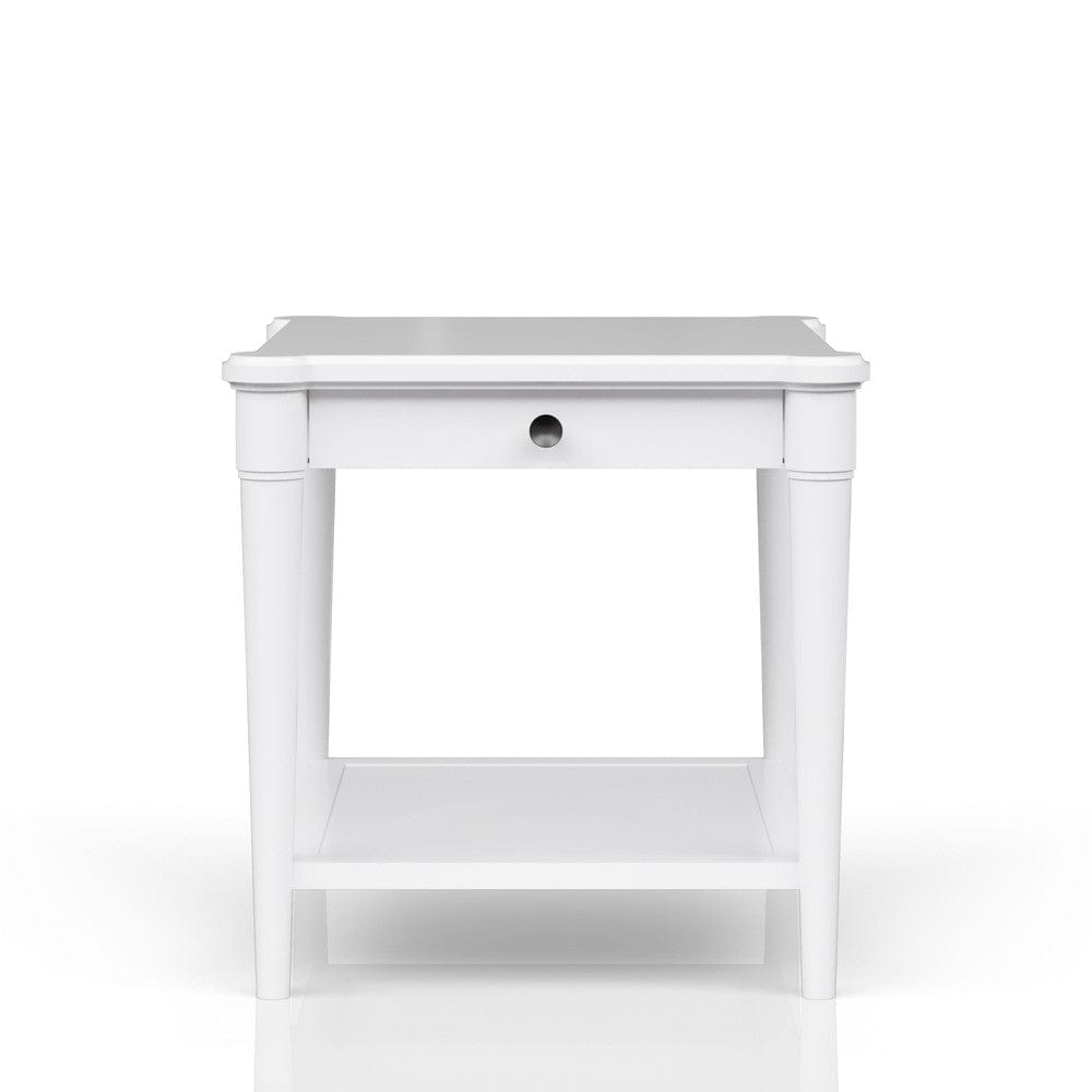 I Home Furnishings - Wilmington Wood End Table-White - 338-002-W view 2