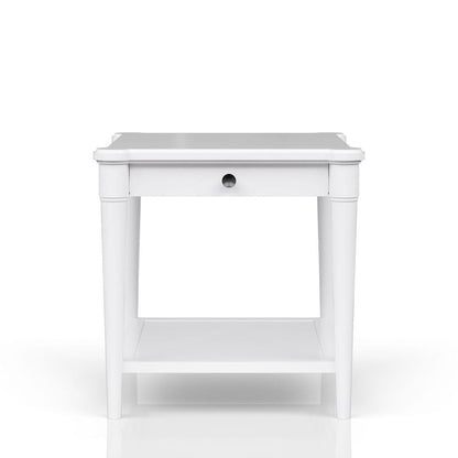 I Home Furnishings - Wilmington Wood End Table-White - 338-002-W view 2