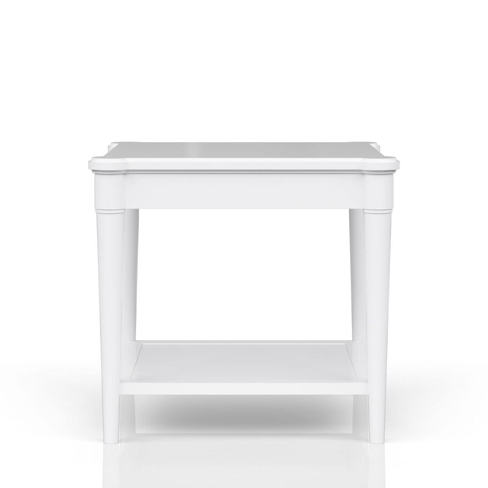 I Home Furnishings - Wilmington Wood End Table-White - 338-002-W view 3