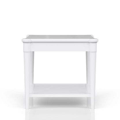 I Home Furnishings - Wilmington Wood End Table-White - 338-002-W view 3