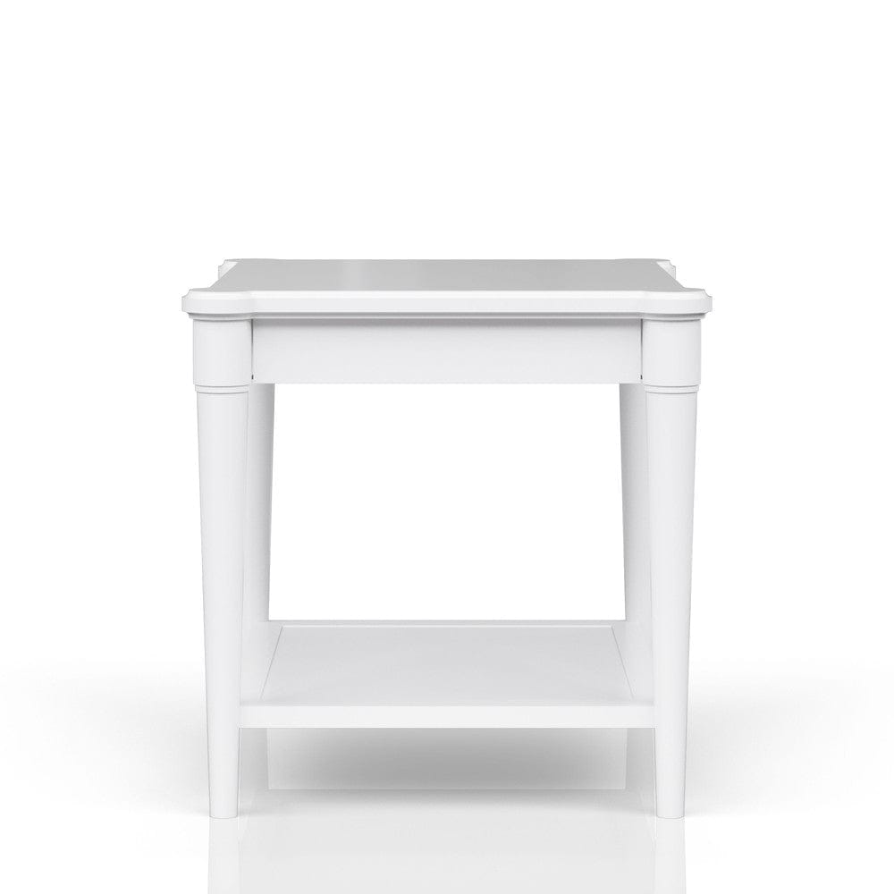 I Home Furnishings - Wilmington Wood End Table-White - 338-002-W view 4