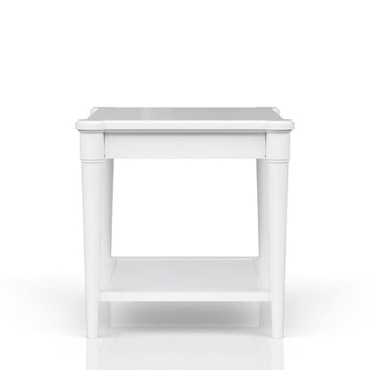 I Home Furnishings - Wilmington Wood End Table-White - 338-002-W view 4