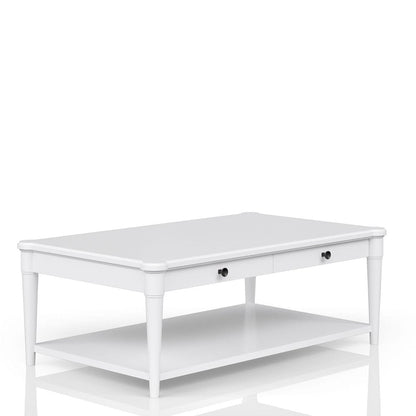 I Home Furnishings - Wilmington Wood Top Cocktail Table W/ Casters-White - 338-001-W view 1