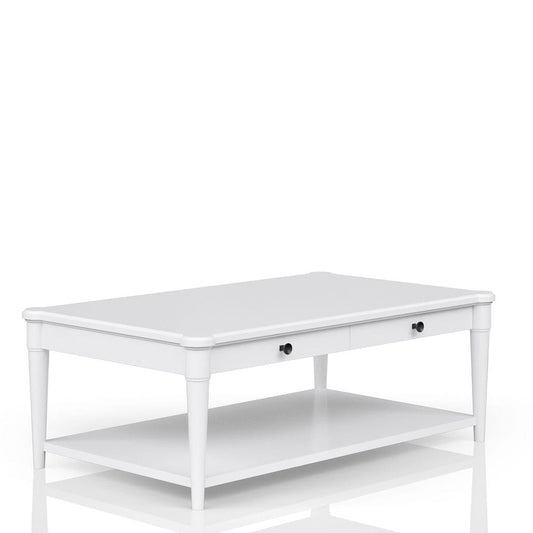I Home Furnishings - Wilmington Wood Top Cocktail Table W/ Casters-White - 338-001-W view 1