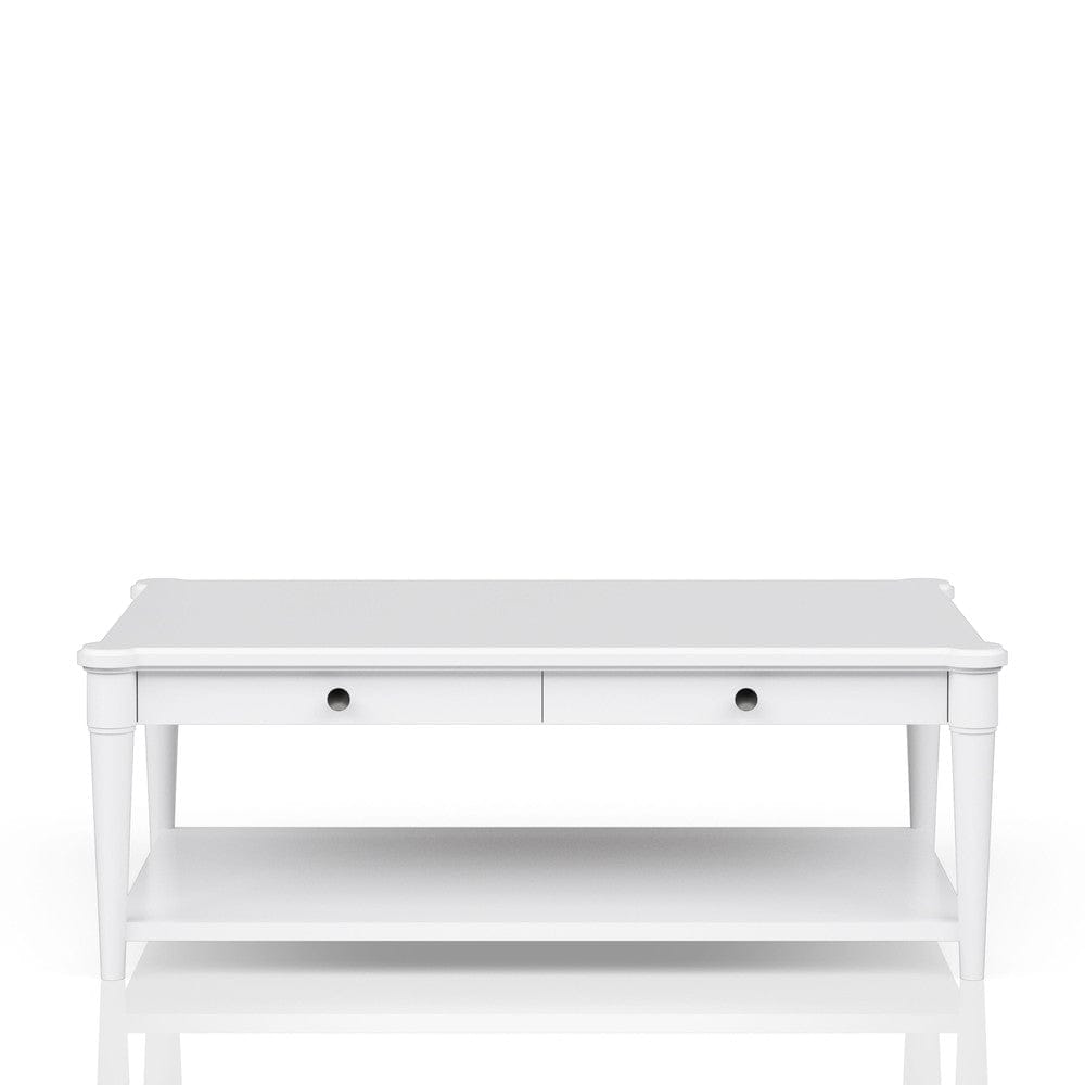 I Home Furnishings - Wilmington Wood Top Cocktail Table W/ Casters-White - 338-001-W view 2