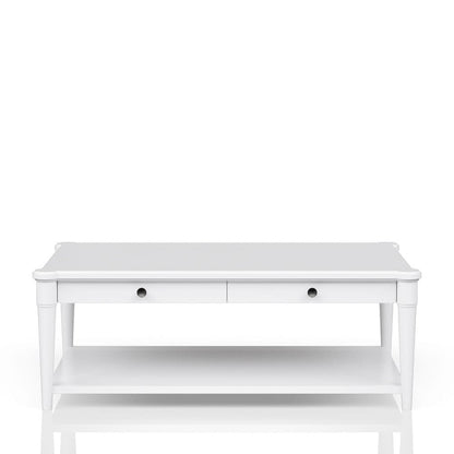 I Home Furnishings - Wilmington Wood Top Cocktail Table W/ Casters-White - 338-001-W view 2