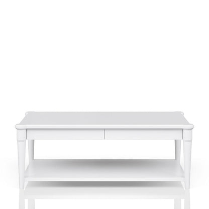 I Home Furnishings - Wilmington Wood Top Cocktail Table W/ Casters-White - 338-001-W view 4