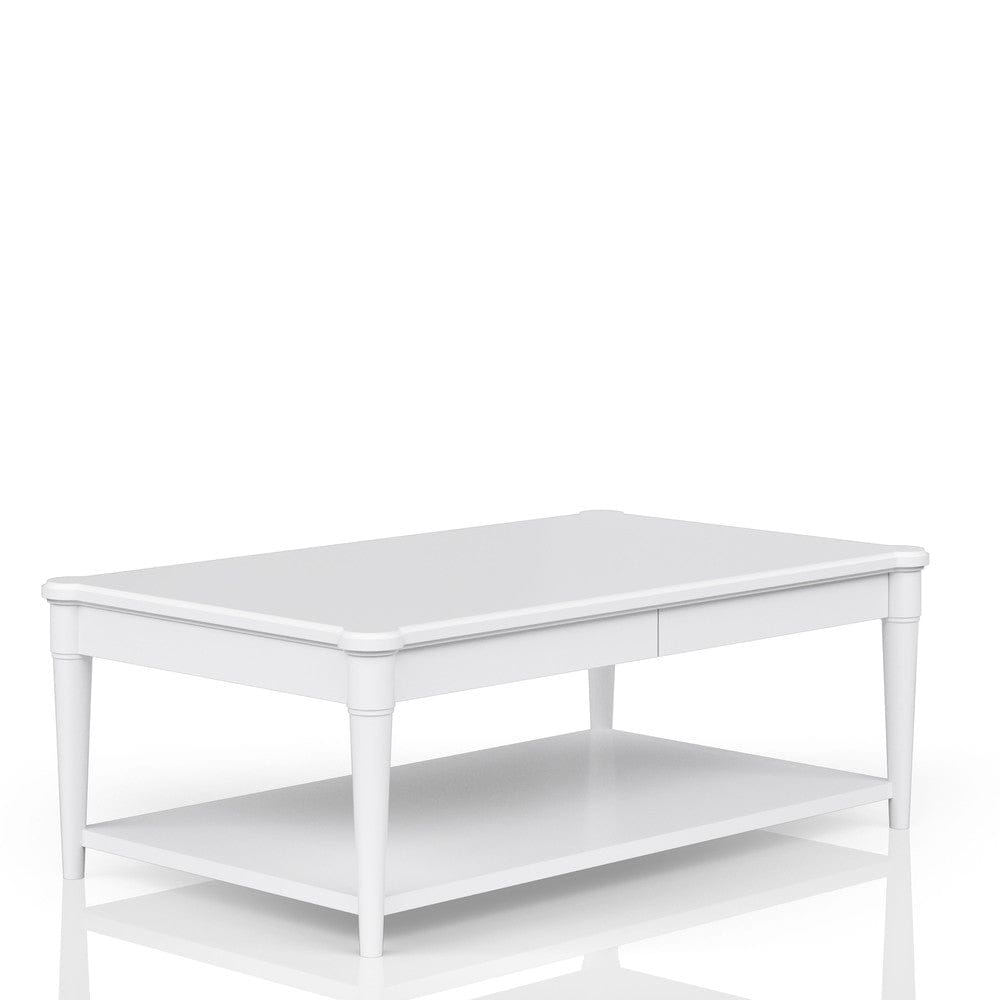 I Home Furnishings - Wilmington Wood Top Cocktail Table W/ Casters-White - 338-001-W view 5