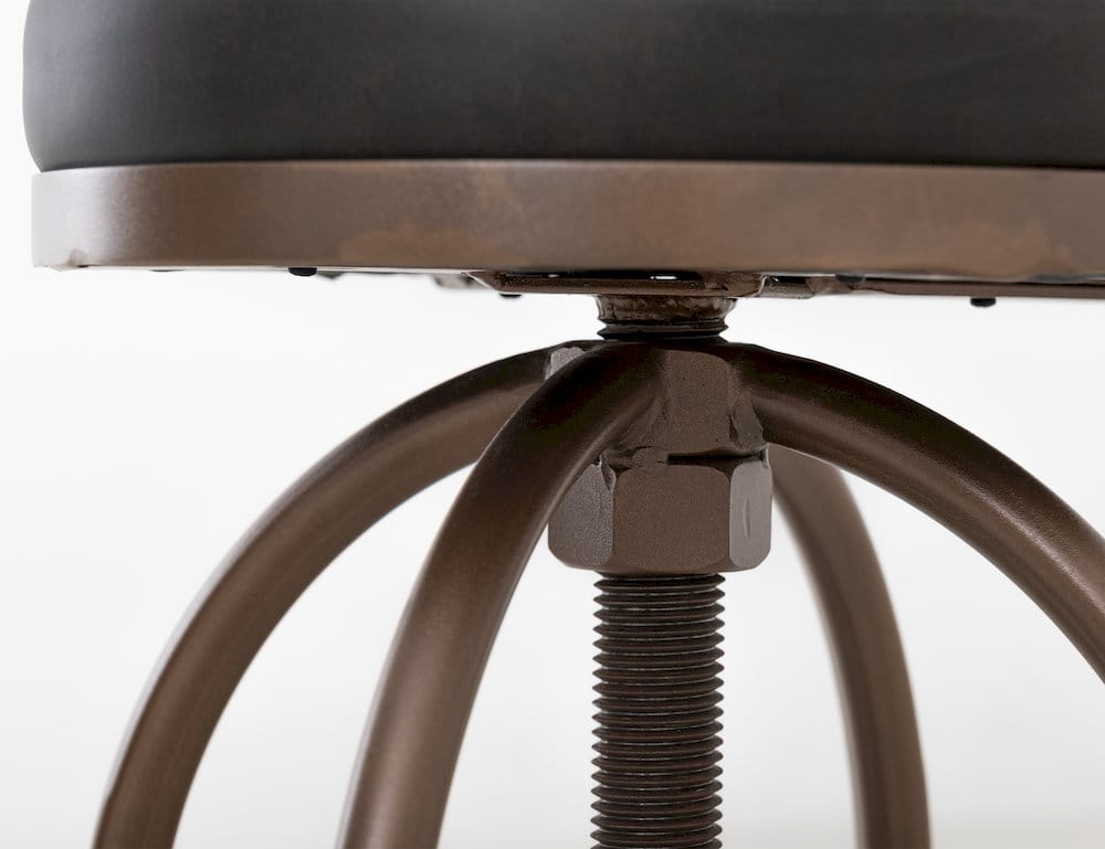 IFD  - Altea  - Upholstered Adjustable 24-30" Swivel Iron Base Barstool  - Black  - IUP817-BST2430-216 view 3
